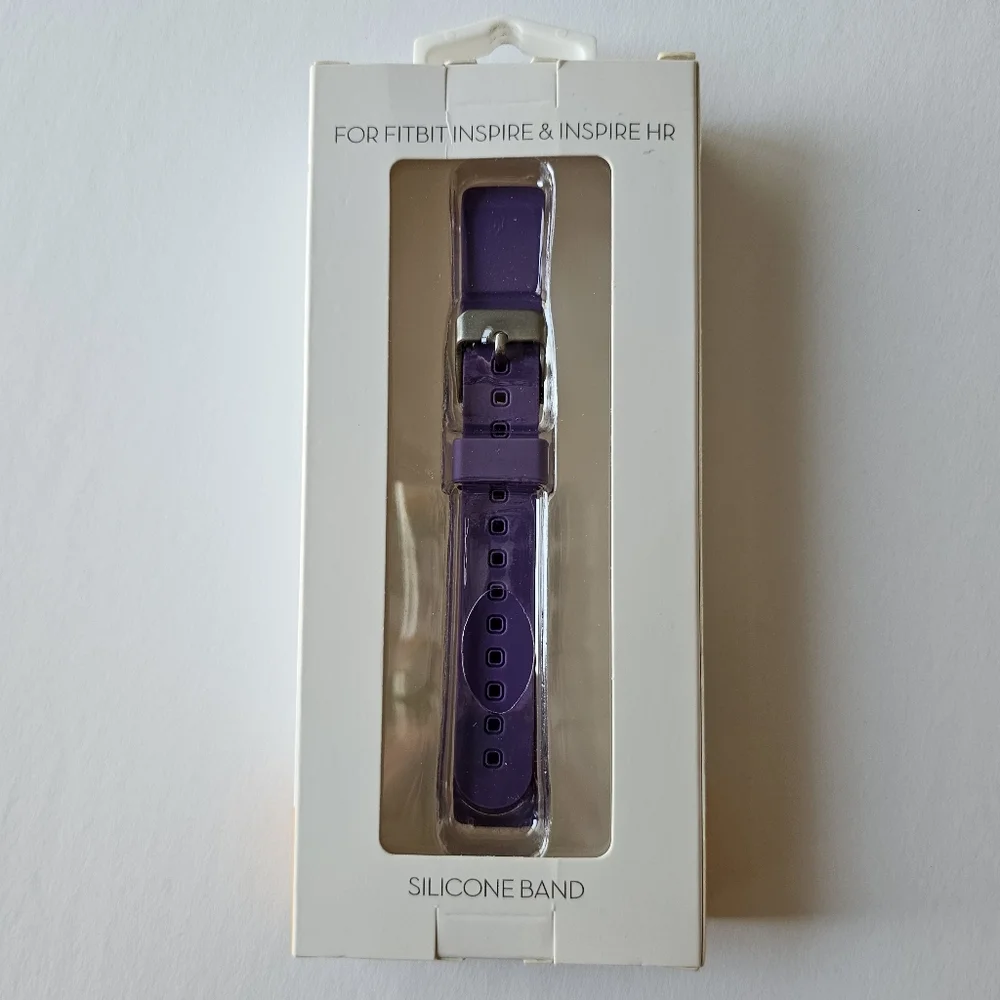 2-Piece Silicone Watch Band for Fitbit Inspire & Inspire HR - PURPLE